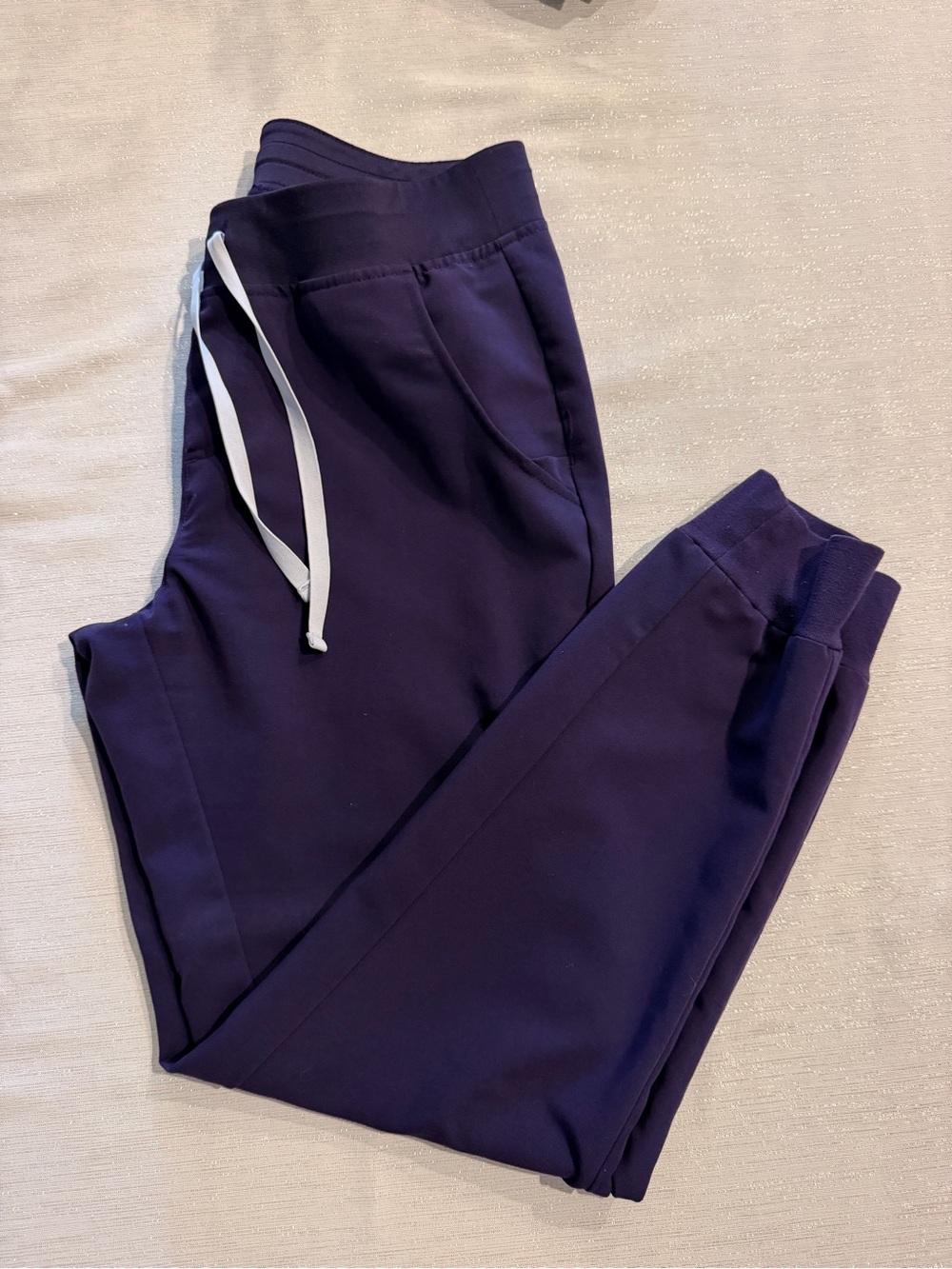 Figs Women's V-Neck Scrub Top & Jogger Pant Set - purple jam - Picture 2 of 5